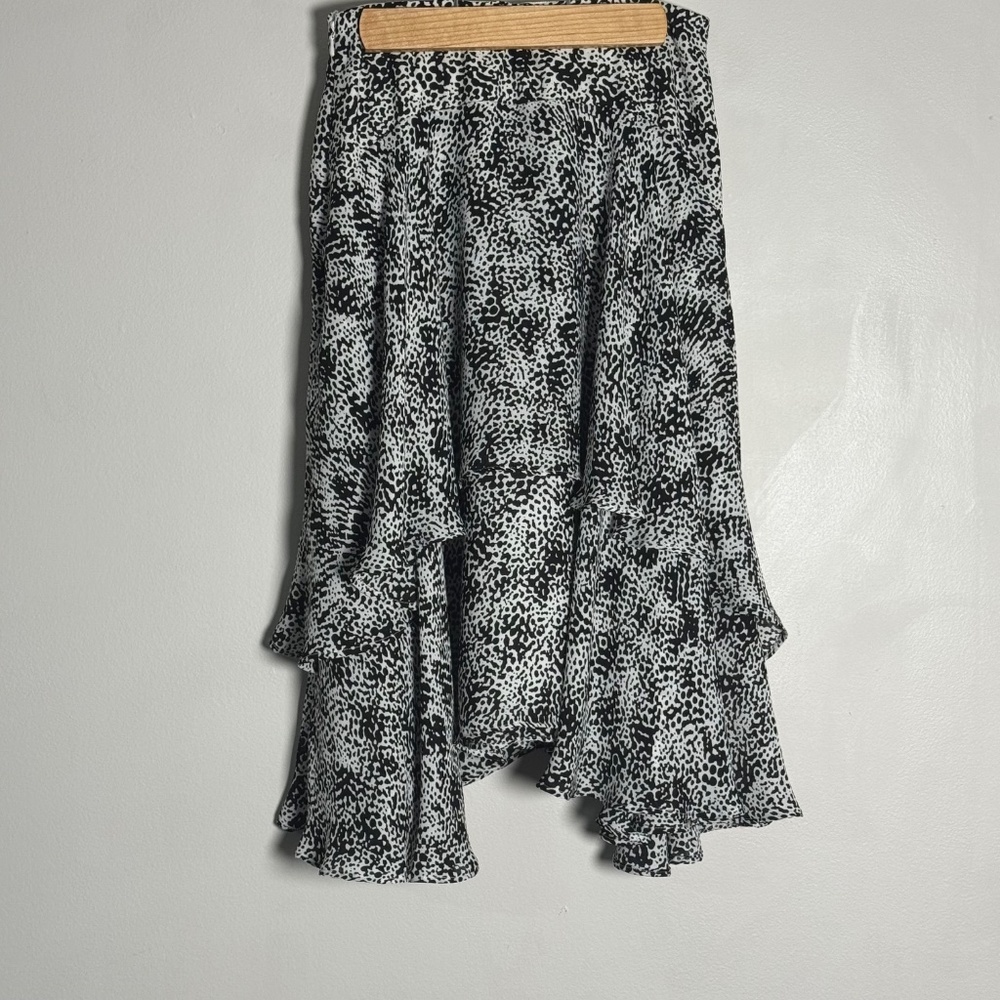 Reiss Nova Black and White Print Flowy Skirt Women's Sz. 4 US - Picture 4 of 12